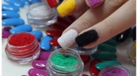 Nail Art Tutorial Velvet Effect Application