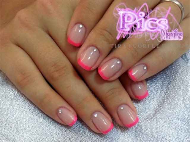 Nail French Rosa Neon