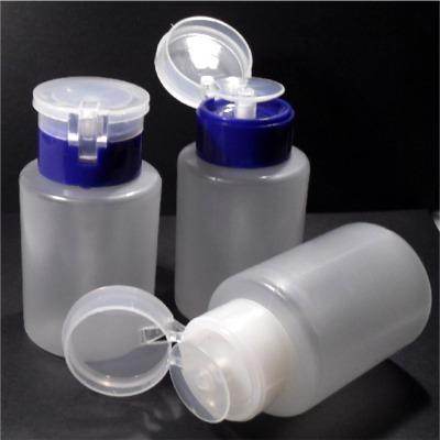 Nail Polish Remover Pump Dispenser, Push Down Cleanser Bottle for Make Up,  100ml Travel Liquid Bottle Container for Nail Art Tool Set, 2PCS – BigaMart