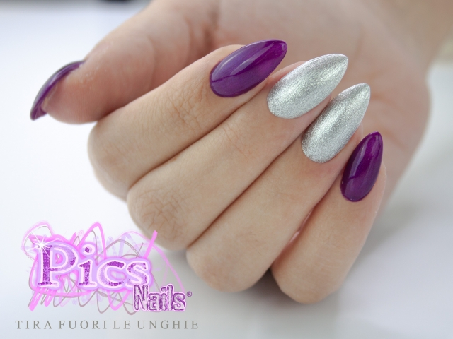 Nails Gel Polish Glitter Silver