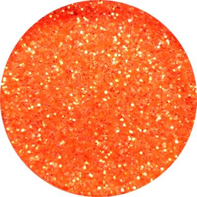 Neon Glitter Nails Orange