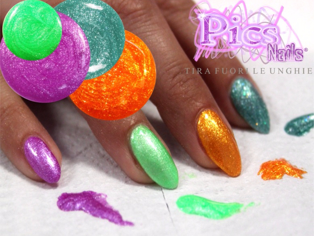 New Summer Glitter Gel Nails Colors