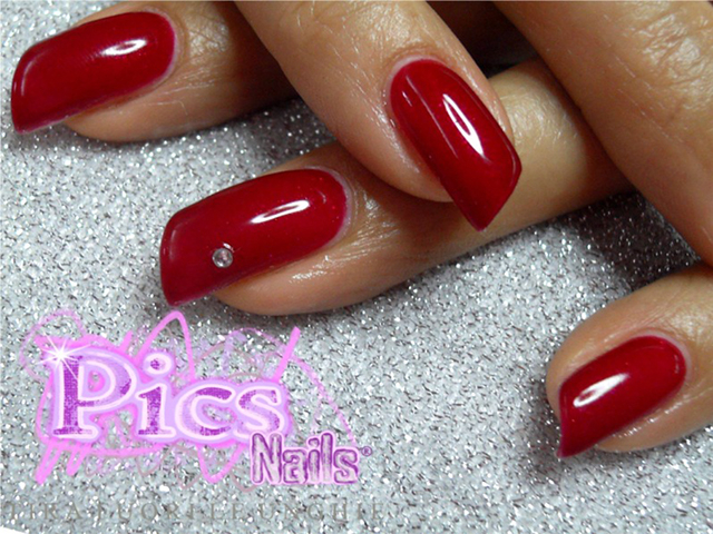 Oblique Red Nails