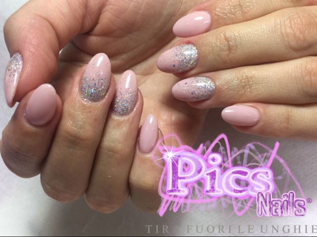 Pink and Silver Nail Art