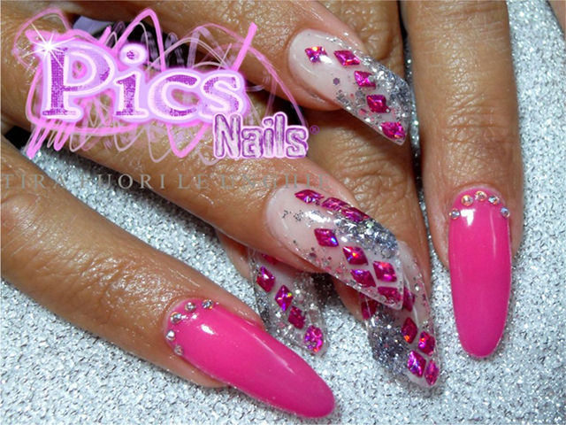 Pink Underglass Nail Art