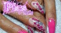 Pink Underglass Nail Art