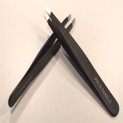 Professional Eyebrows Tweezers Soft Touch Black