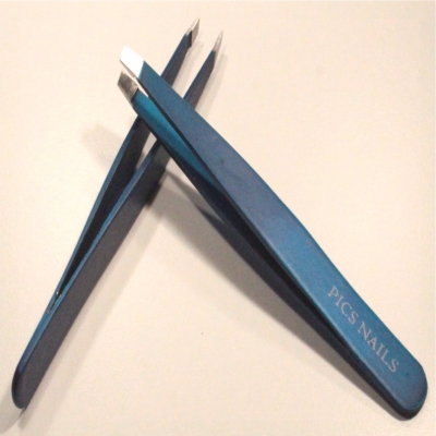 Professional Eyebrows Tweezers Soft Touch Blue