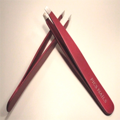 Professional Eyebrows Tweezers Soft Touch Bordeaux