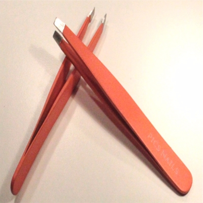 Professional Eyebrows Tweezers Soft Touch Orange