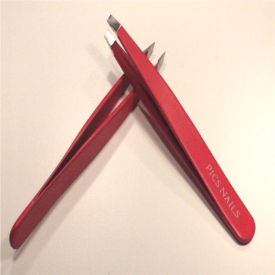 Professional Eyebrows Tweezers Soft Touch Red