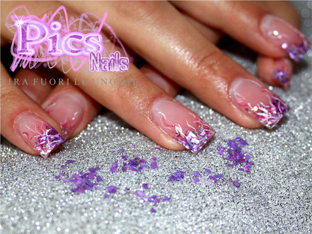 Purple Underglass Nail Art