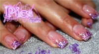 Purple Underglass Nail Art