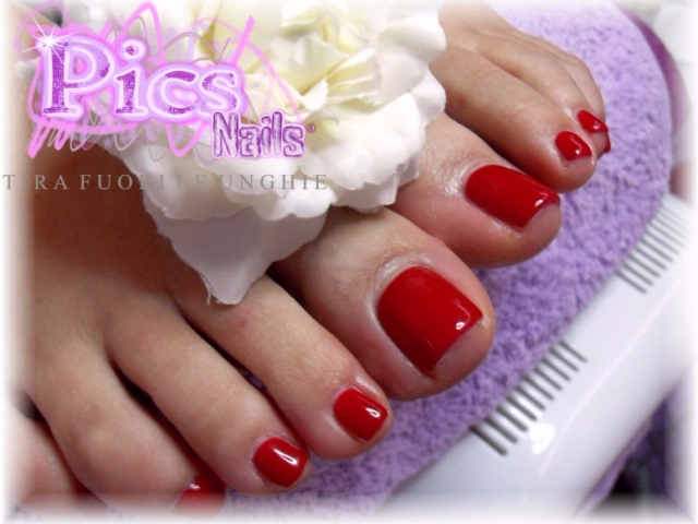 Red Nail Polish Pedicure