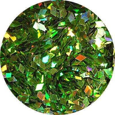 Rhombus Glitter Light Green Holographic