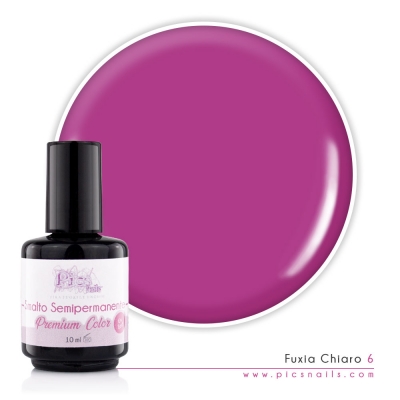 Smalto Semipermanente Fuxia Chiaro Laccato 6 10 ml