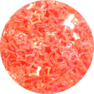 Stars Hole Glitter Coral Fluo