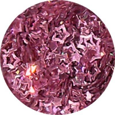 Stars Hole Glitter Pink Holographic