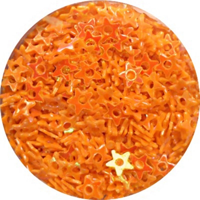Stars with Hole Glitter Orange