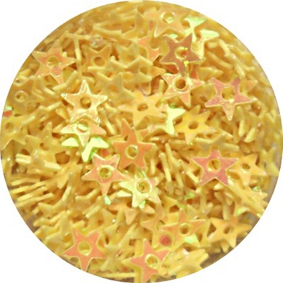 Stars with Hole Glitter Yellow