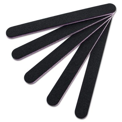 Straight Nail File Black Grit 100-100