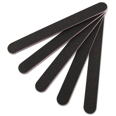 Straight Nail File Black Grit 100-180