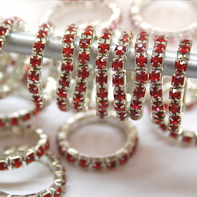 Strass Ring Red