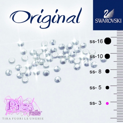 Swarovski Nails Crystal 1,3 mm 50 Pcs SS-3