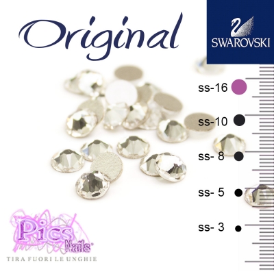 Swarovski Nails Crystal 3,8 mm 25 Pcs SS-16