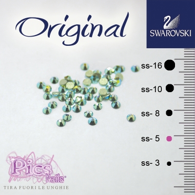 Swarovski Nails Peridot A.B. 1,7 mm 50 Pcs SS-5