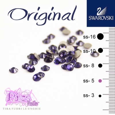 Swarovski Nails Purple Velvet 1,7 mm 50 Pcs SS-5