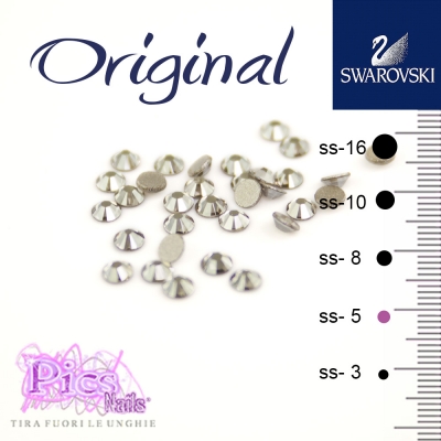 Swarovski Nails Silver Shade 1,7 mm 50 Pcs SS-5