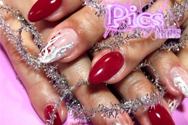 Underglass Christmas Nail Art